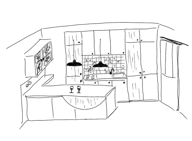 Croquis du projet Pimp My Kitchen